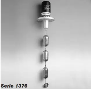 Serie 1376 — control magnético de nivel a desplazador interno